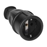 Gniazdo warsztatowe Schuko czarny 12 szt. OR-AE-13258(GS)/12 ORNO
