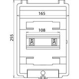 Obudowa izolacyjna, IP 54, 165x255x115 mm, 6 modułów TE