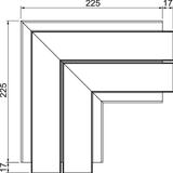 GA-FS53130RW, Naroże płaskie, stałe, Alu