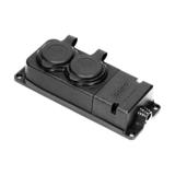 Rozgałęźnik bryzgoszczelny i odporny na uderzenia, IP44, 2 gniazda 2P+Z, 16A, 230V AC, gumowy, uniep OR-AE-13165(GS) ORNO