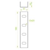 LCTT50H50 Łącznik ceownika 3,0 mm