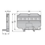adapter montażowy do gniazd pinowych i wtyków sprężynowych