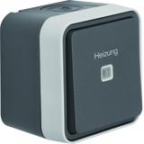 BERKER W.1 Łącznik uniwersalny z nadrukiem Heizung kompletny IP55 szary 35663505 HAGER