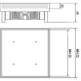 tehalit.VE-EE Pokrywa pełna IP54 20kN EKSQ06 200X200 25mm stal nierdzewna EKSQ060BL25 HAGER