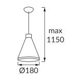 Wisząca oprawa oświetleniowa GALAXA BLACK 18