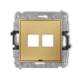 ICON Mechanizm gniazda multimedialnego podwójnego bez modułu, bez pola opisowego (standard Keystone)