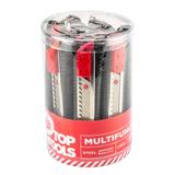 Nóż z ostrzem łamanym 18 mm, zestaw 12 szt., w tubie