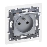 Niloe Selection - Gniazdo 2P+Z - IP44 16A - 250 V - Bez Przesłony Zaciski Śrubowe Aluminium Legr 762161 LEGRAND