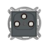 MINI Mechanizm gniazda multimedialnego 3F DATA (UPC) grafitowy mat