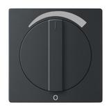 FUTURE Pokrywa z pokrętłem i nadrukiem do regulatora głośności czarny matowy