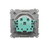 Simon Basic Gniazdo wtyczkowe z uziemieniem bryzgoszczelne IP44 16A 250V zaciski śrubowe. Klapka transparentna stal inox BMGZ1B.01/21A BMGZ1B.01/21a KONTAKT
