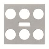 POKRYWA PRZYCISKU 3/6 + CZUJNIK IR KNX -KNX-SREBRNY