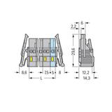 MCS-MIDI Classic gniazdo 12-bieg. szare raster 7,5 mm /10szt./ WAGO