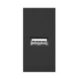 NOEN USB, port modułowy 22,5x45mm z ładowarką USB, 2,1A 5V DC, czarne OR-GM-9010/B/USB ORNO