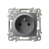 SZAFIR Gniazdo pojedyncze z uziemieniem - kolor szary mat