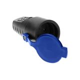 Gniazdo gumowe proste IP44 z uziemieniem czarne OR-AE-1314 ORNO