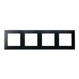 SZAFIR Ramka poczwórna - kolor czarny metalik