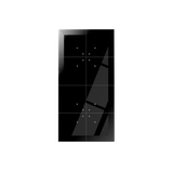 Dotykowy panel szklany podwójny 8 pól dotykowych czarny GP-44-B F&F