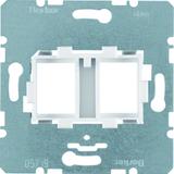 BERKER one.platform Płytka nośna podwójna z białym elementem mocującym mechanizm 454105 HAGER