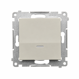 Simon 54 Przycisk zwierny z podświetleniem LED kaszmir mat DP1L.01/42