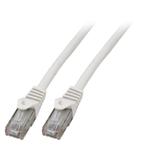 Patchcord RJ45 U/UTP kat. 6 LSZH CCA biały 0,5m