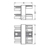 WINSTA rozgałęźnik 5-torowy 1 x wtyk / 3 x gniazdo czarny