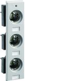 Podstawa bezpiecznikowa DII 3P 25A z pokrywą izolacyjną W45mm L25L HAGER