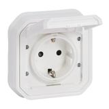 NOWE PLEXO - GN. SCHUKO 2P+Z ZACISKI ŚRUB PODTYNKOWE Z PAZURKAMI 16A-250V BIAŁE 069868L LEGRAND