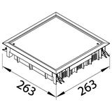 tehalit.VE-EE Pokrywa pełna VDQ12 244x244 wykładzina 5mm stal szary PA VDQ12057011 HAGER