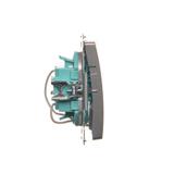 Simon Basic Łącznik potrójny z podświetleniem LED 10A szybkozłączka stal inox