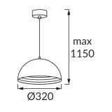 Wisząca oprawa oświetleniowa ALMERO WHITE