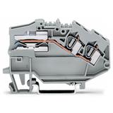 topJob złączka 2-przewodowa 4 mm2 do powielania potencjałów szara_