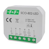 Ściemniacz oświetlenia do źródeł światła LED z pamięcią ustawień natężenia oświetlenia z funkcją Softstart. SCO-802-LED F&F