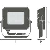 Naświetlacz LED FLOOD COMPACT V 20W 830 SYM 100 WT 4058075574755 LEDVANCE
