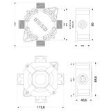 PNHS Puszka Hermetyczna n/t IP67 4mm2 400V szara 63.404 OPATÓWEK