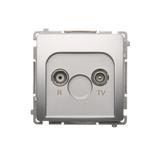 Simon Basic Gniazdo antenowe R-TV końcowe separowane 1x wejście: 5–862 MHz srebrny mat