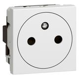 Mosaic Gn 2P+Z Płaskie Podłączenie Przez Zaciski Automatyczne-2 Mod Białe 16A-250V 077132 LEGRAND