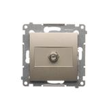 Simon 54 Gniazdo antenowe SAT pojedyncze Do instalacji indywidualnych złoty mat