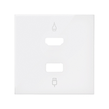 Simon 100 Pokrywa do gniazda HDMI+ USB biały mat