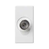 Simon Connect Płytka K45/2 gn. TV żeńskie 225x45mm+wkład czysta biel