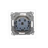 Simon 54 Gniazdo IP44 Z USZCZELKĄ 16A z. śrub. klapka transp. złoty mat *Uszczelka do ramek S54 PREM