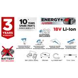 Podkaszarka akumulatorowa Energy+ 18V, Li-Ion, szerokość koszenia 254 mm, bez akumulatora