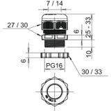 V-TEC PG16+ LGR, Dławik kablowy