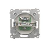 Simon 54 Gniazdo antenowe TV pojedyncze . Do instalacji indywidualnych srebrny mat DAK1.01/43 KONTAKT