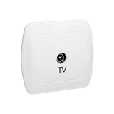 Simon Akord Gniazdo antenowe pojedyncze. Montaż na łapki lub wkręty biały