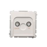 Simon Basic Gniazdo antenowe TV-DATA 1x wejście: 5–1000 MHz biały