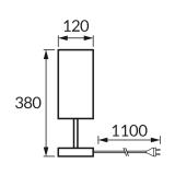 Lampka stołowa SANTI E14 WHITE/BLACK