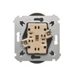 Simon 54 Nature Gniazdo wtyczkowe bez uziemienia z przesłonami podwójne do ramek NATURE 16A 250V zaciski śrubowe czarny DG2MZN.01/49 DG2MZN.01/48 KONTAKT