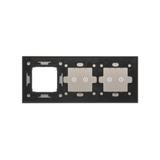 Simon 54 Touch Panel dotykowy S54 Touch 3 moduły 2 pola dotykowe poziome + 2 pola dotykowe poziome + 1 otwór na osprzęt S54 srebrna mgła DSTR3220/71 KONTAKT