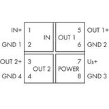 JUMPFLEX przetwornik separacyjny ze wzmocnieniem i podwójnym wyjściem